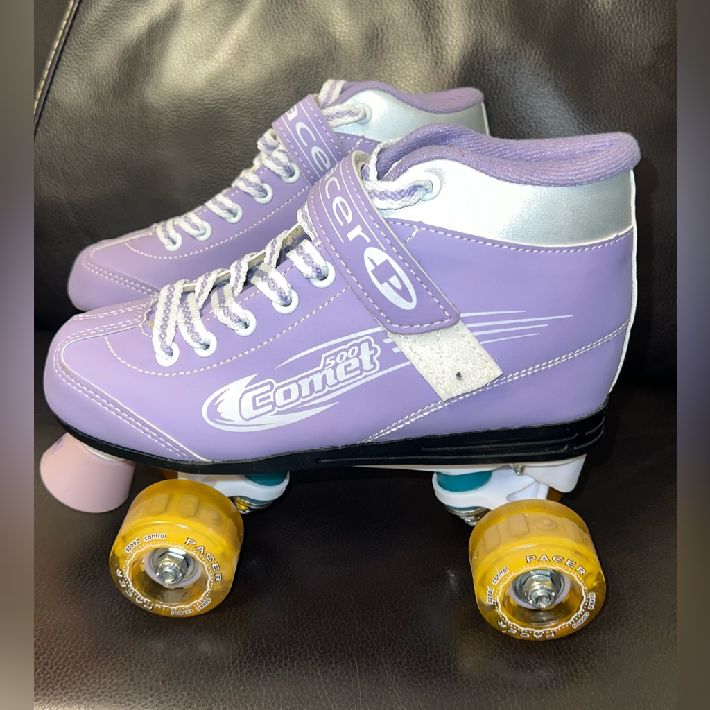 Pacer 500 Comet Lites Purple Women Skates Size 5 Brand New